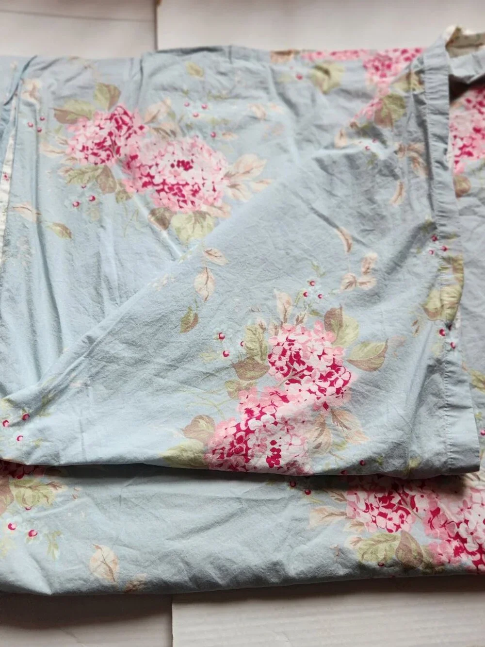 Rachel Ashwell Simply Shabby Chic Belle Hydrangea Blue KING Duvet Cover 104 X92